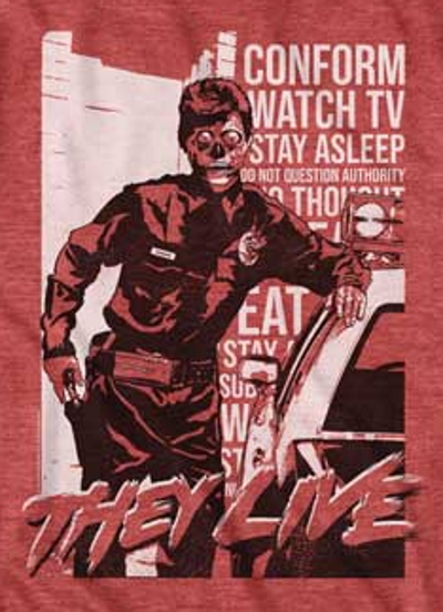 They Live Cop and Car T-Shirt - Click Image to Close